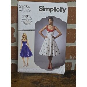 Simplicity Sewing Pattern 9289  Dress Train Belt Misses Sz 14 16 18 20 22 Womens